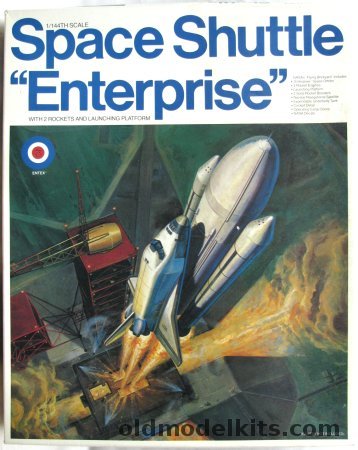 Entex 1/144 Space Shuttle Enterprise with Booster Rockets, Fuel Tank and Launching Platform, 8529 plastic model kit